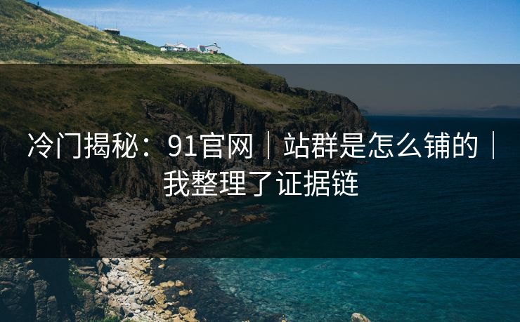冷门揭秘：91官网｜站群是怎么铺的｜我整理了证据链